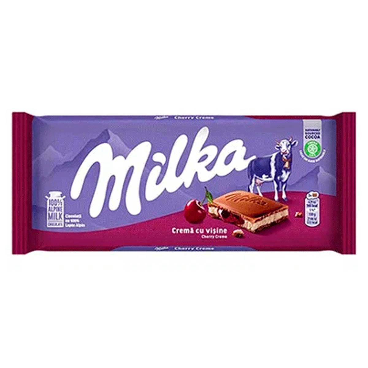 Шоколад Milka Cherry Cream с вишнёвым кремом опт